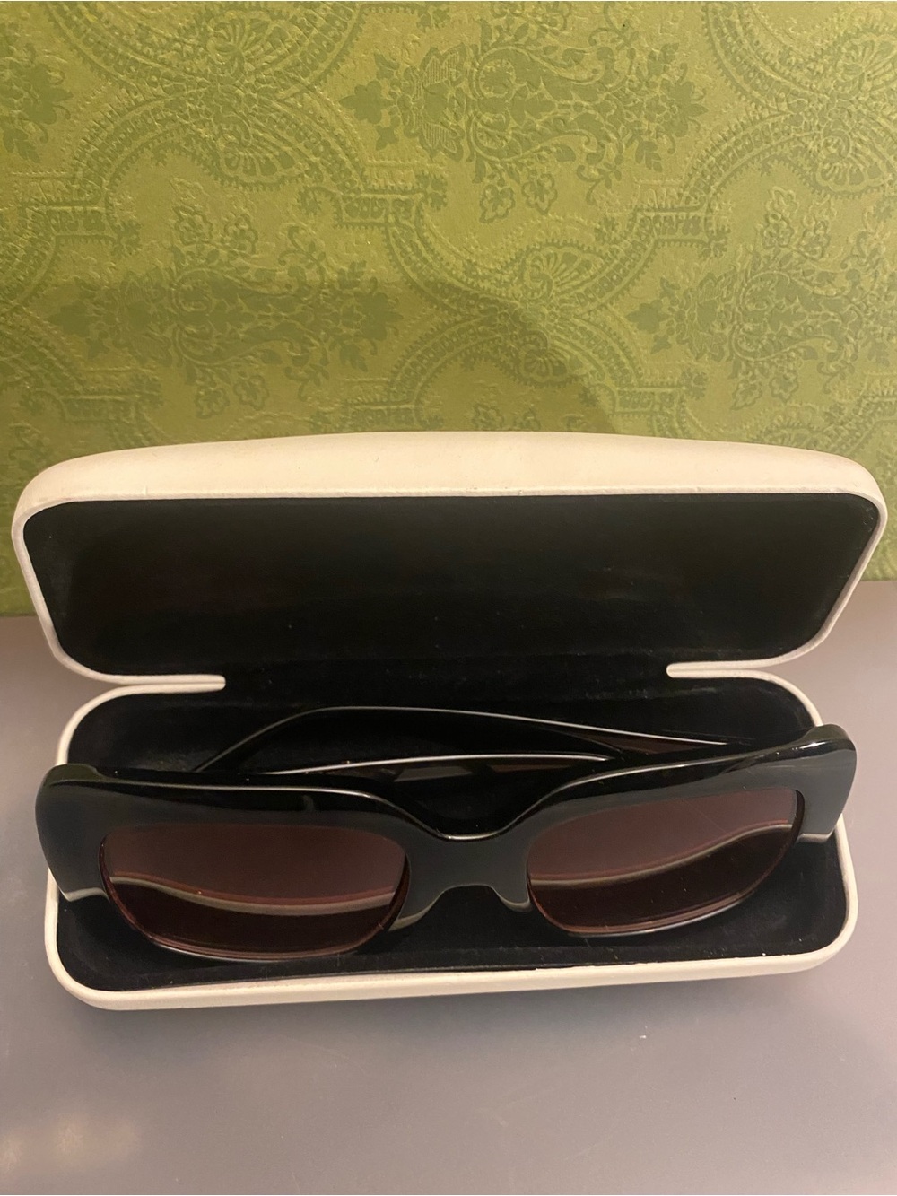Gently used Rectangular Calvin Klein Black Sunglasses with GradientLenses/Summer - Picture 4 of 5